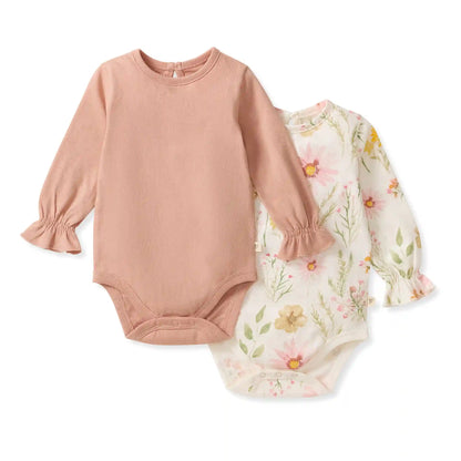 Wild Floral Organic Cotton Bodysuits 2 Pack