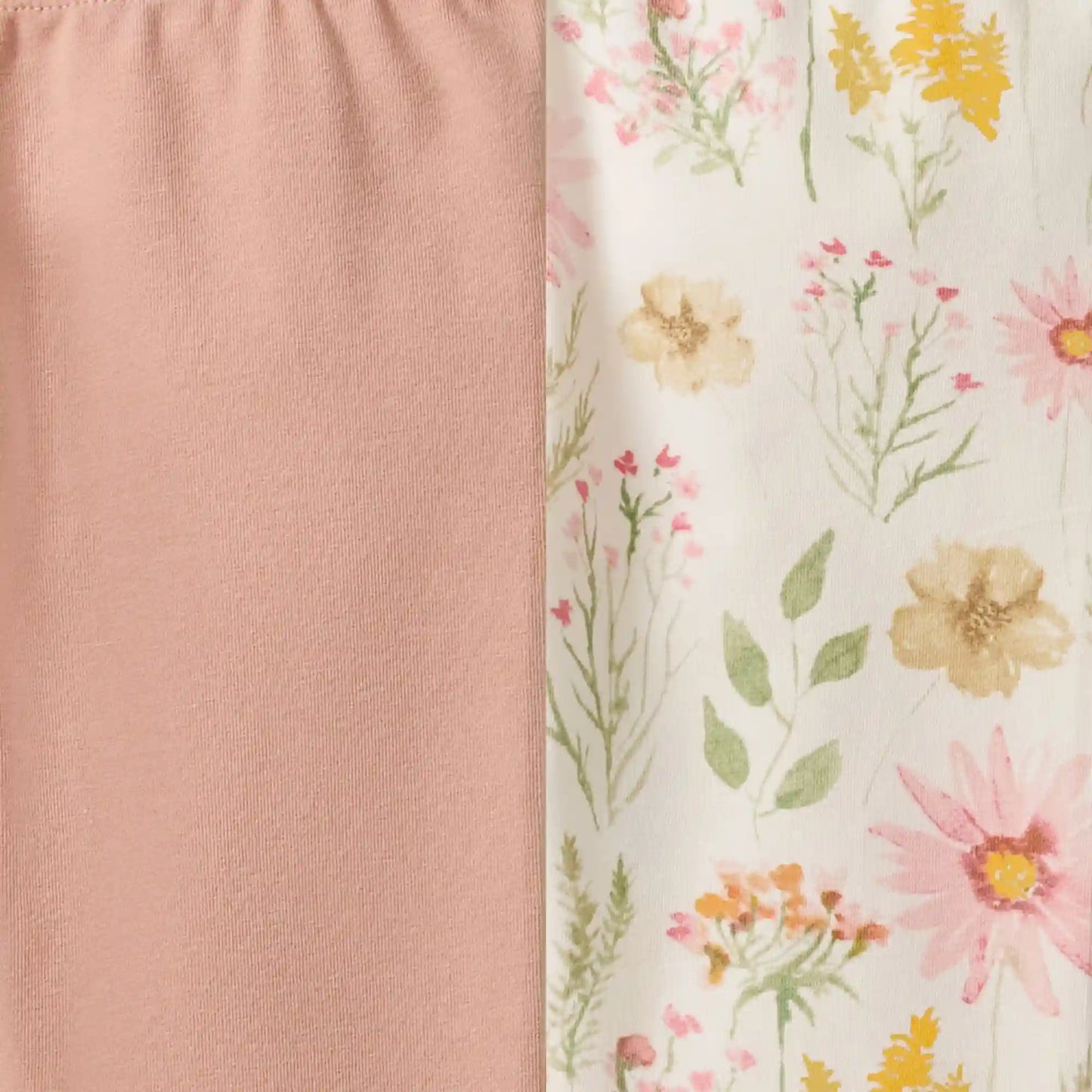 Wild Floral Organic Girl Leggings 2 Pack