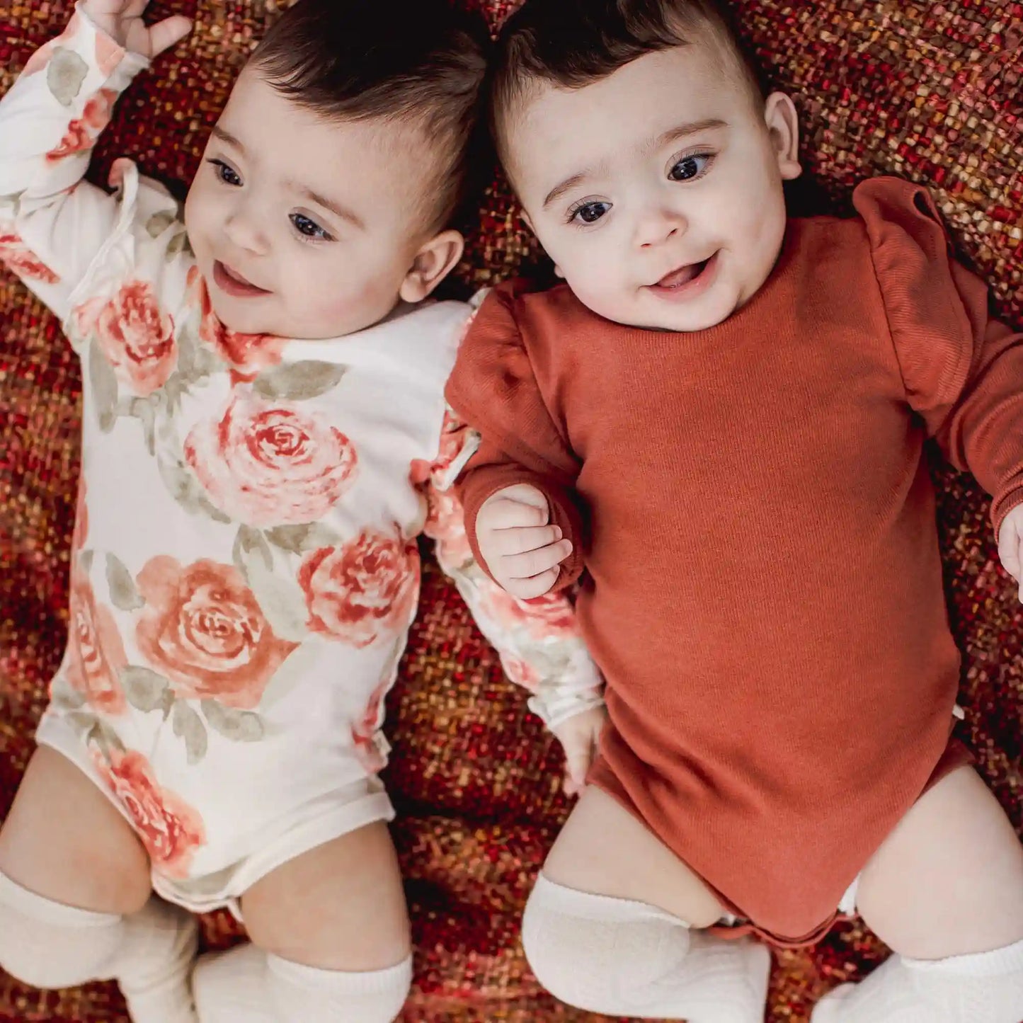 Autumn Rose Baby Girl Bodysuits 2 Pack