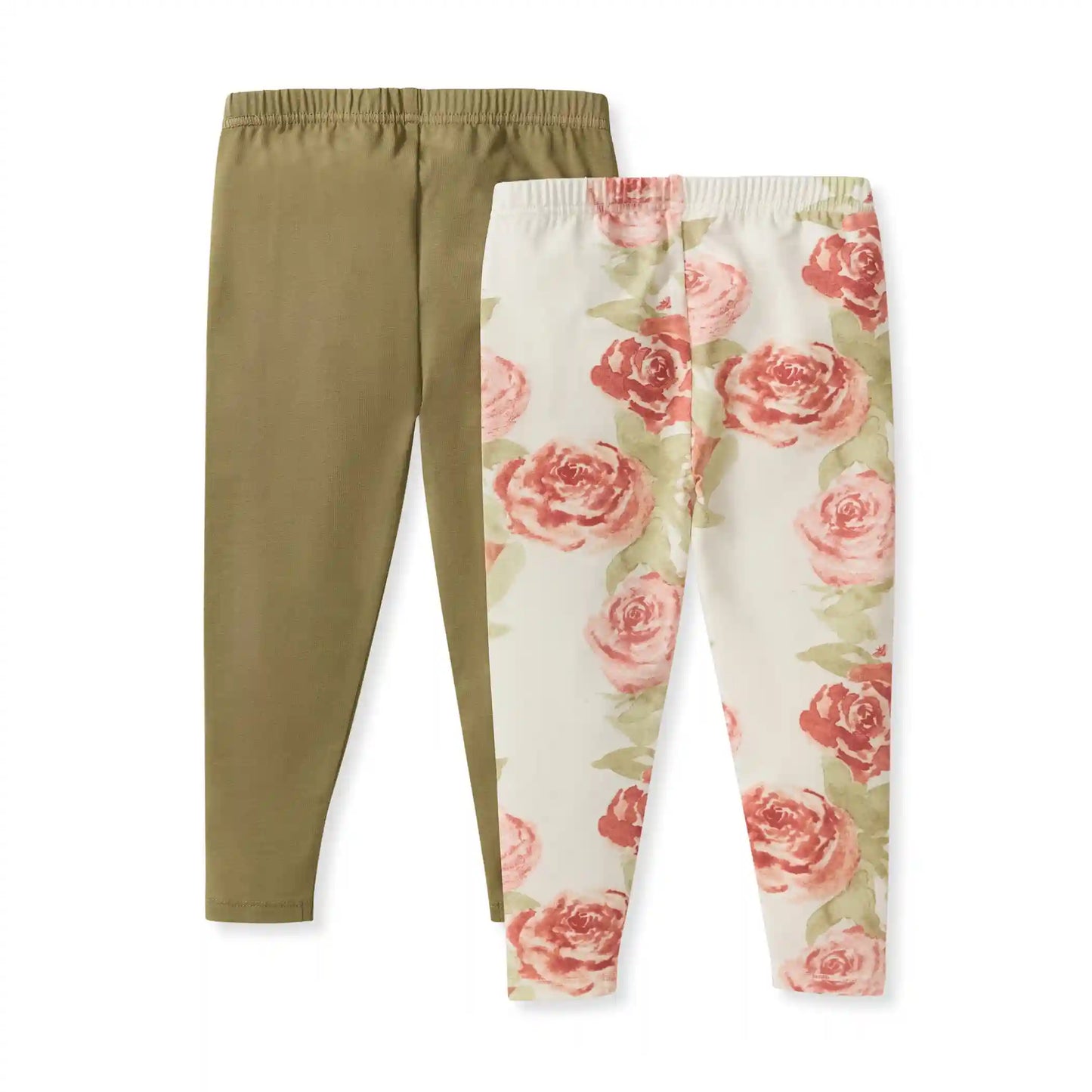 Autumn Rose Organic Girl Leggings 2 Pack