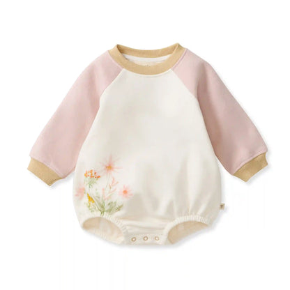 Wild Floral Sweatshirt Bodysuit