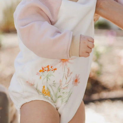 Wild Floral Sweatshirt Bodysuit