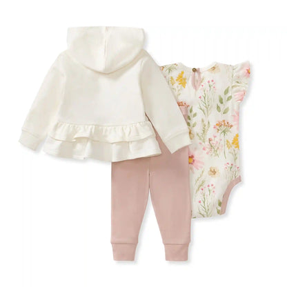 Wild Floral Jacket, Bodysuit & Pant 3 Piece Set