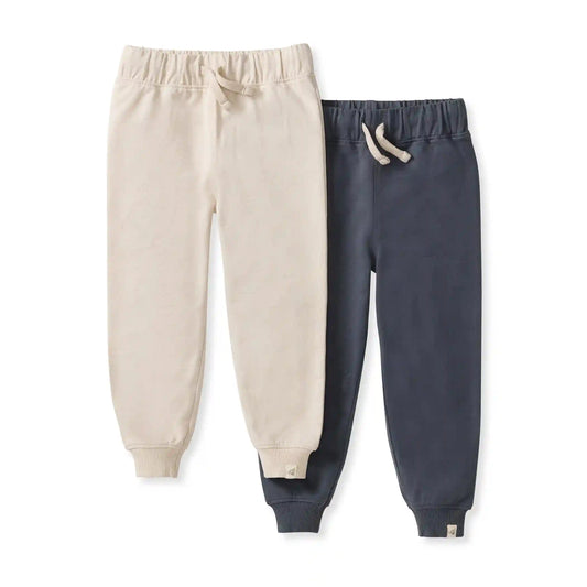 Basic Organic Cotton Boy Joggers 2 Pack