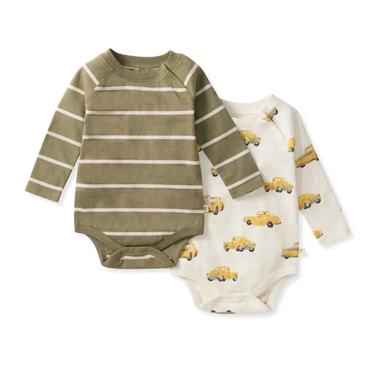 Burt's Truck Baby Boy Bodysuits 2 Pack