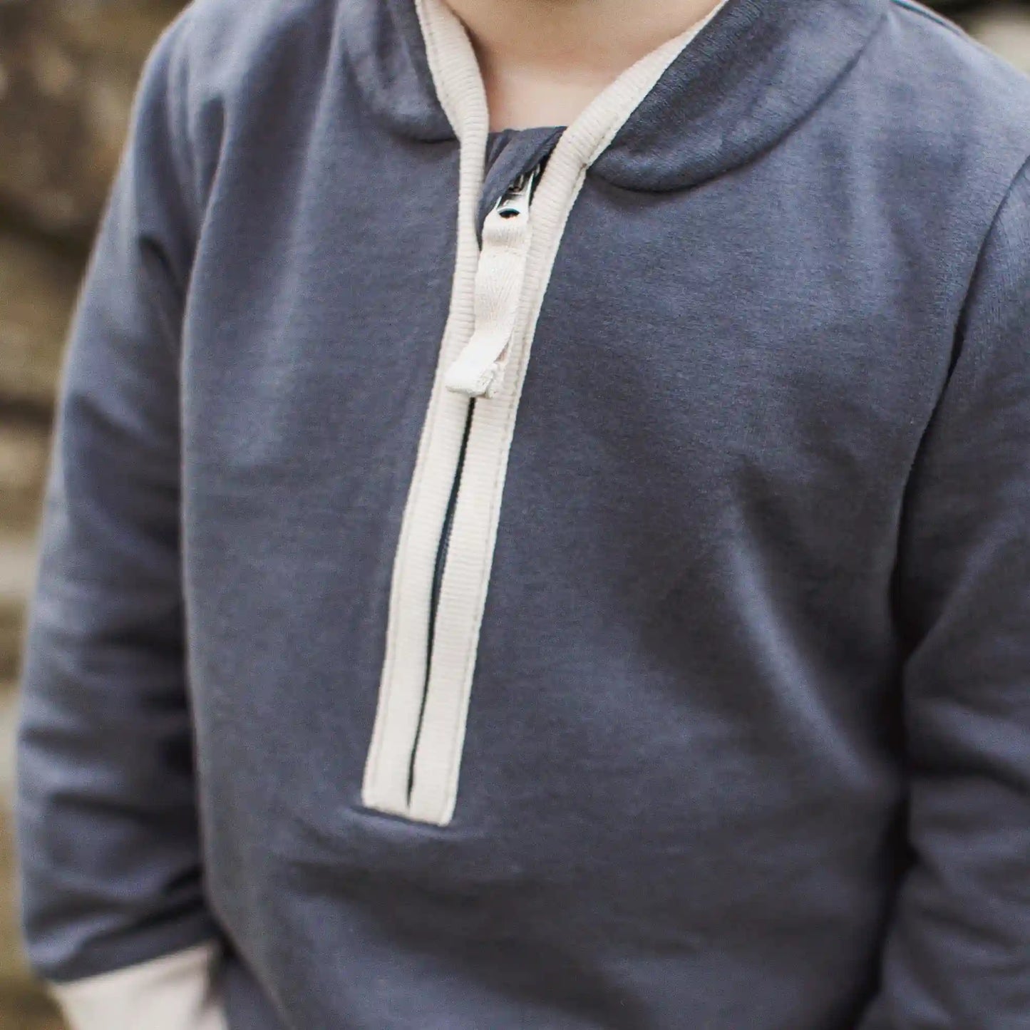 Quarter-Zip Baby Jumpsuit