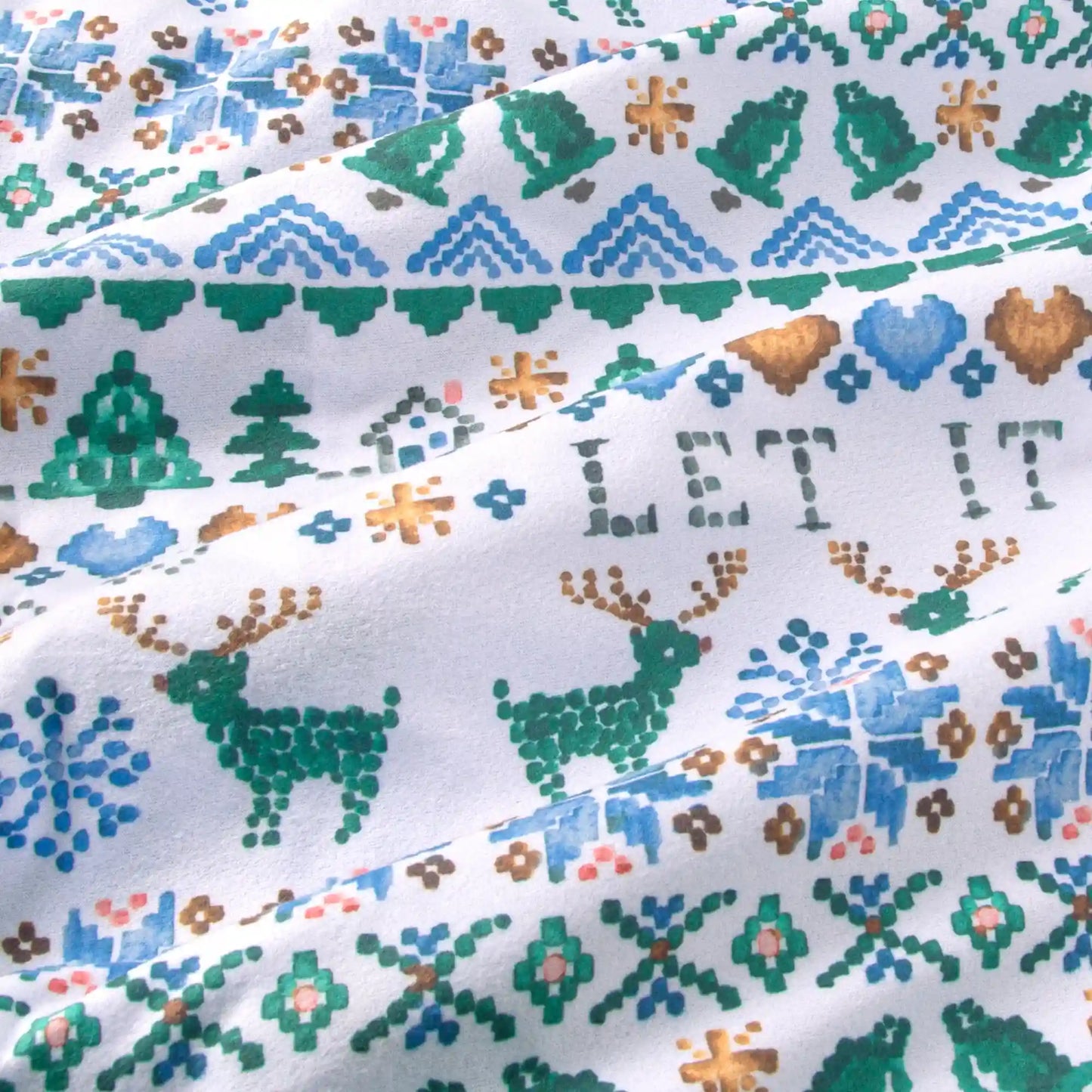 Let It Snow Flannel Family Matching Kids Nightgown