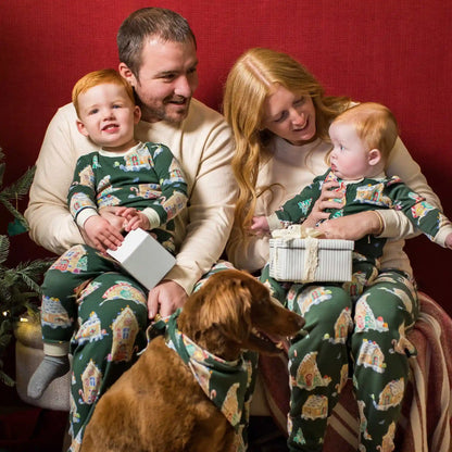 Gingerbread Houses Family Matching Organic Cotton Men's PJ Set