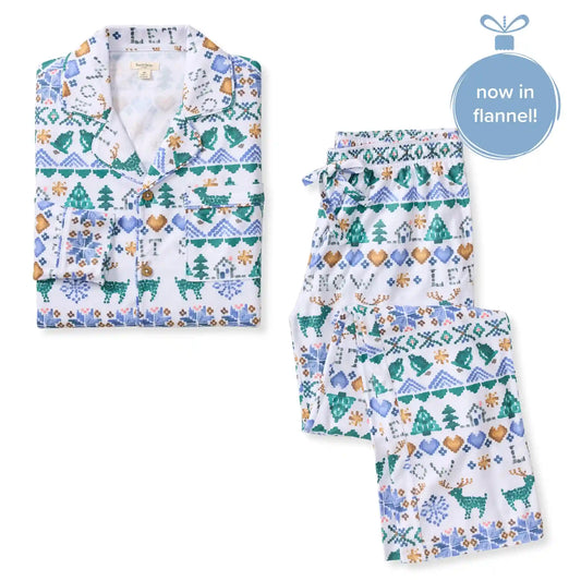 Let It Snow Flannel Family Matching Men's Pajama Set