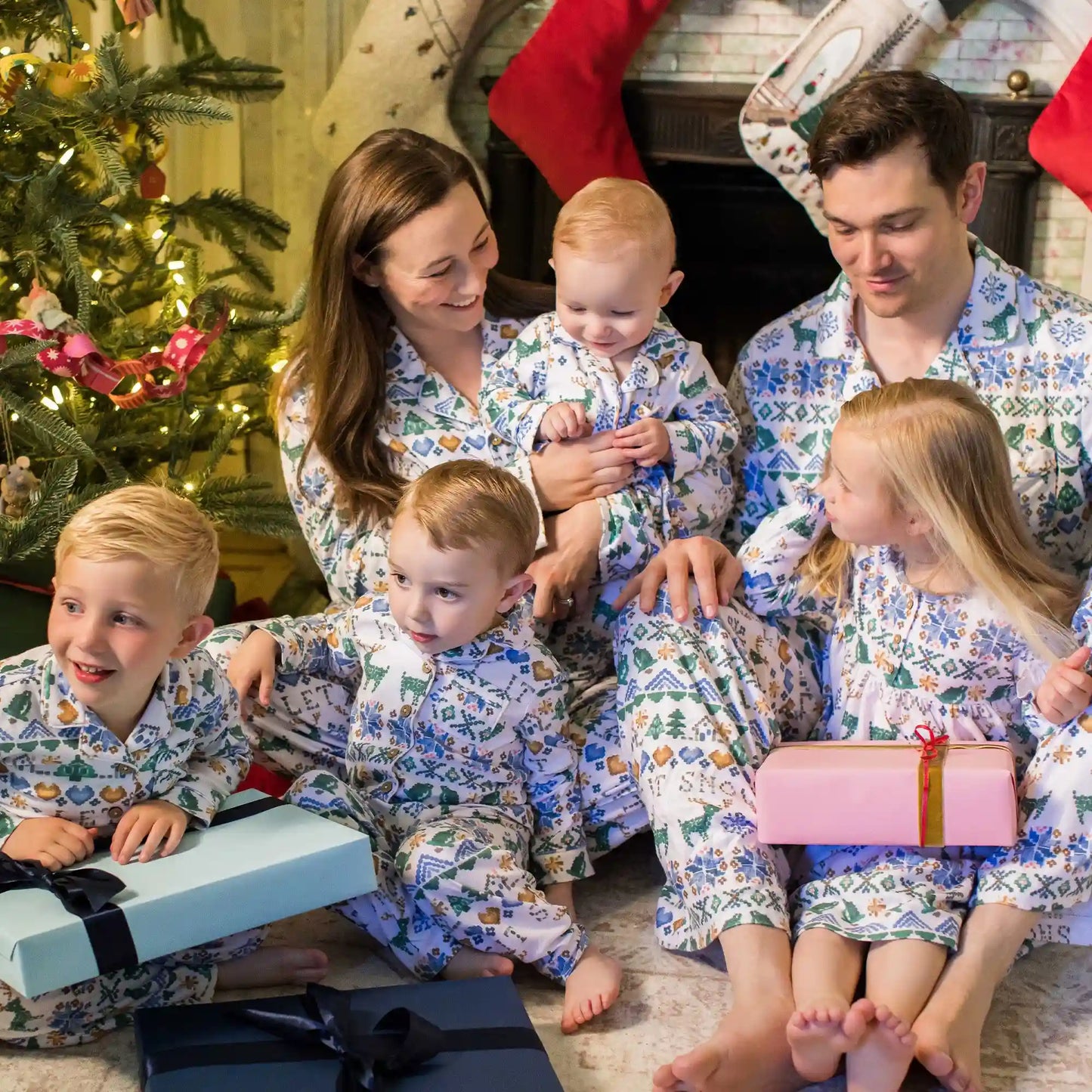 Let It Snow Flannel Family Matching Pajama Baby Jumpsuit