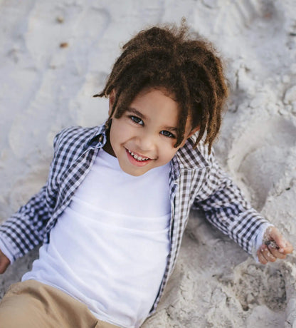 Short Sleeve Organic Cotton Toddler V Neck Tees 3 Pack