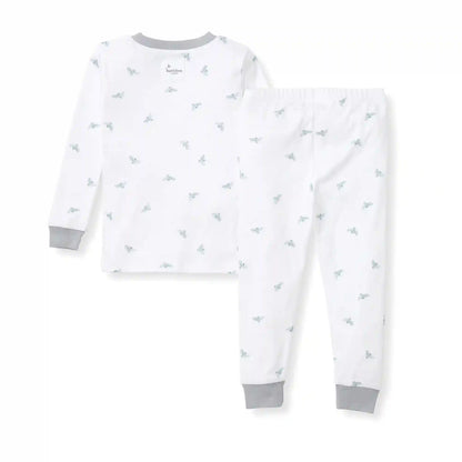 Golden Bee Organic Cotton Two-Piece Pajamas - Quarry