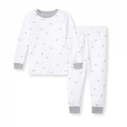 Golden Bee Organic Cotton Two-Piece Pajamas - Quarry