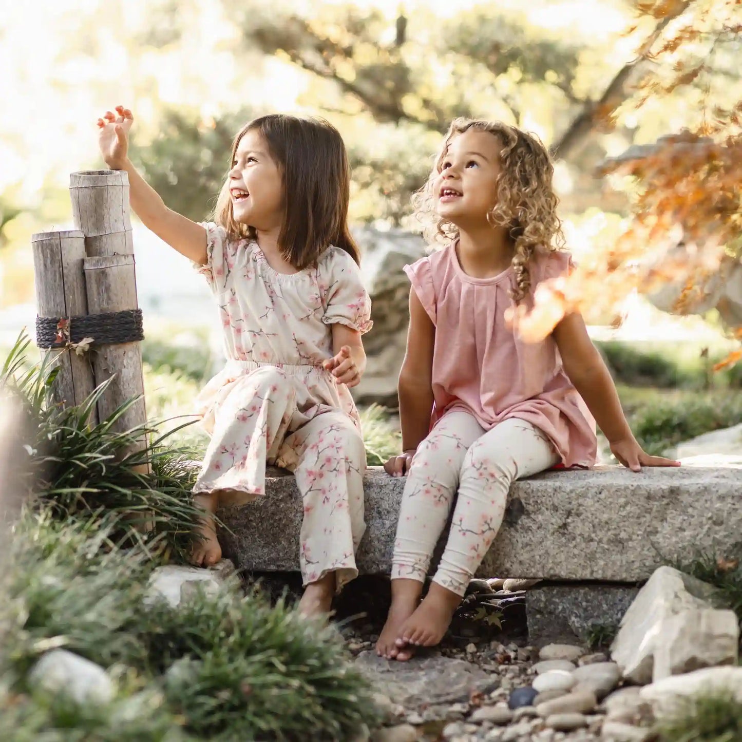 Slub Tunic & Cherry Blossoms Legging Set