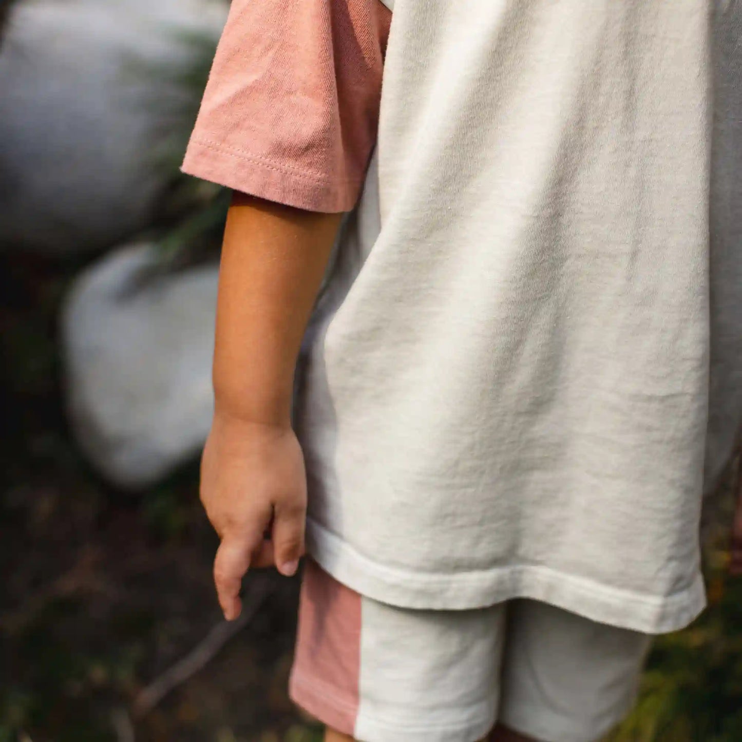 Color Blocked Boy Tee & Shorts Set