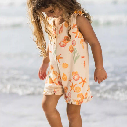 Starfish & Shells Organic Girl Romper