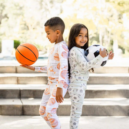 Basketball Court Organic Cotton Two-Piece Pajamas