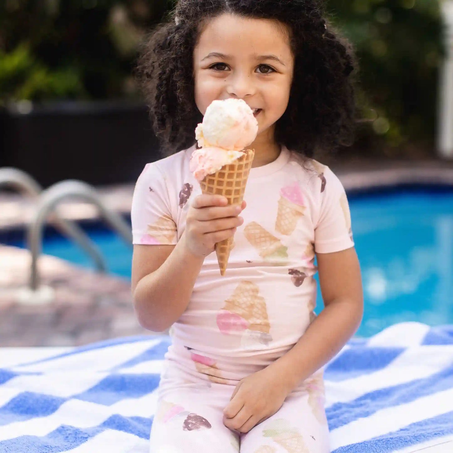 Ice Cream Cone Honeysoft™ Lyocell Two-Piece Pajamas