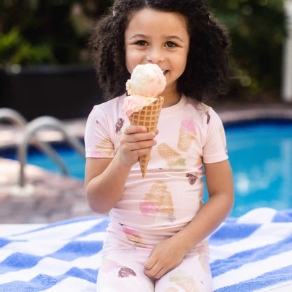 Ice Cream Cone Honeysoft™ Lyocell Two-Piece Pajamas