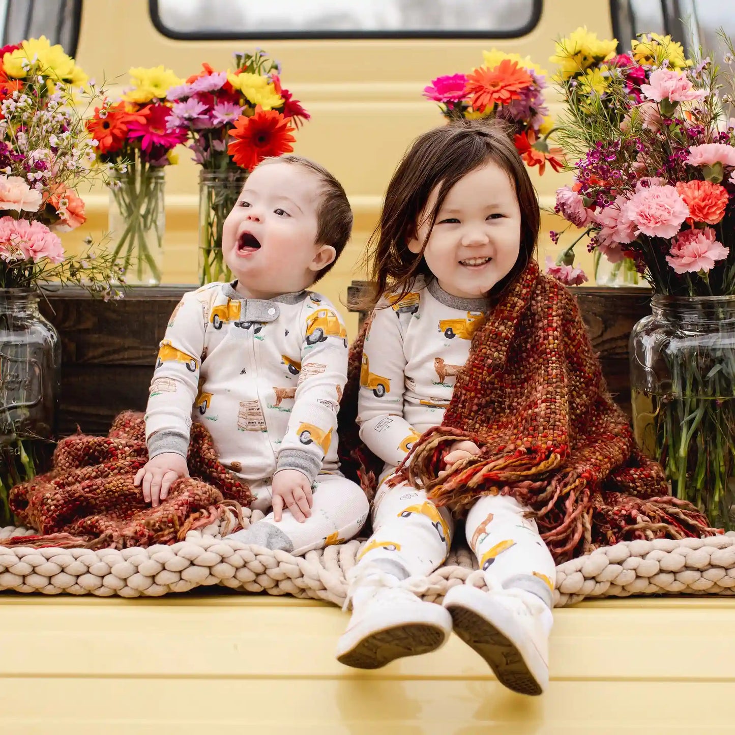 Burt's Truck Organic Cotton Two-Piece Pajamas