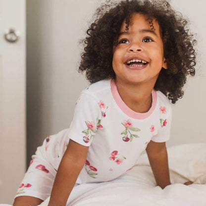 Cherries & Blossoms Organic Cotton Two-Piece Pajamas