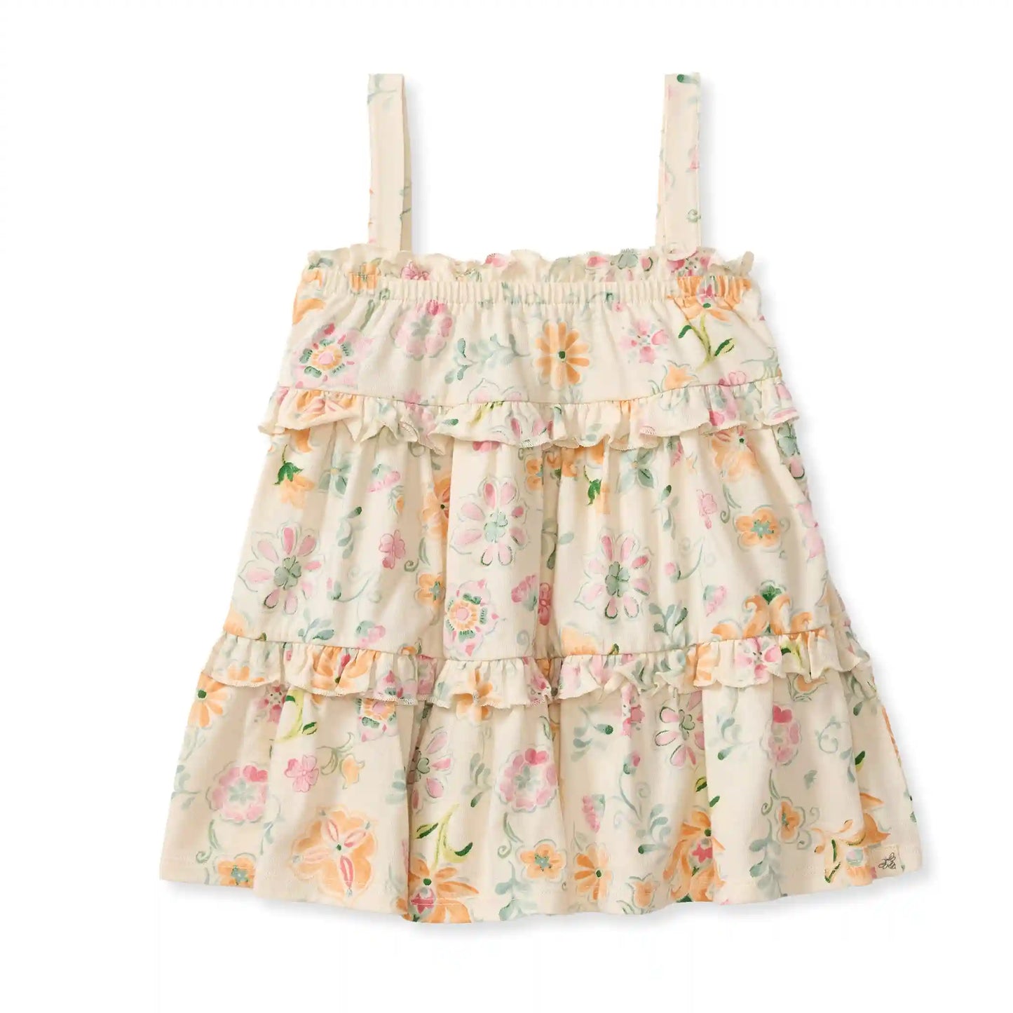 Mediterranean Floral Organic Dress