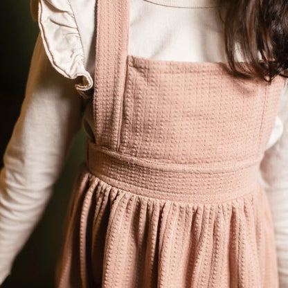 Dotted Rib Pink Dress & Shirt Set