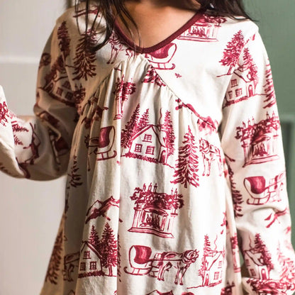 Vintage Christmas Tunic and Pants Set