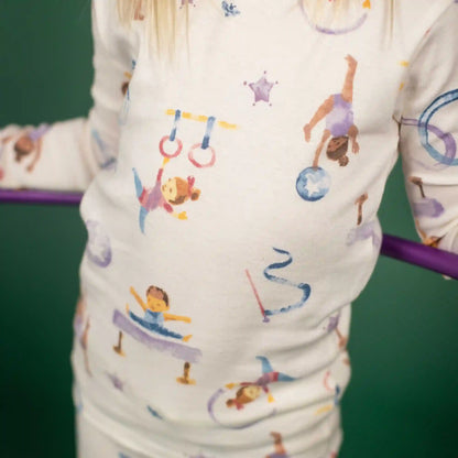 Little Gymnasts Organic Cotton Two-Piece Pajamas