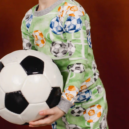 Soccer Field Organic Cotton Two-Piece Pajamas