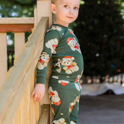 Cuddly Christmas Organic Cotton Two-Piece Pajamas