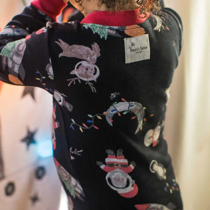 Christmas In The Cosmos Organic Cotton Two-Piece Pajamas