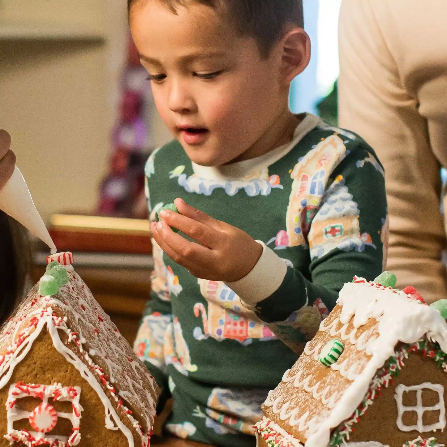 Gingerbread Houses Family Matching Organic Cotton Men's PJ Set