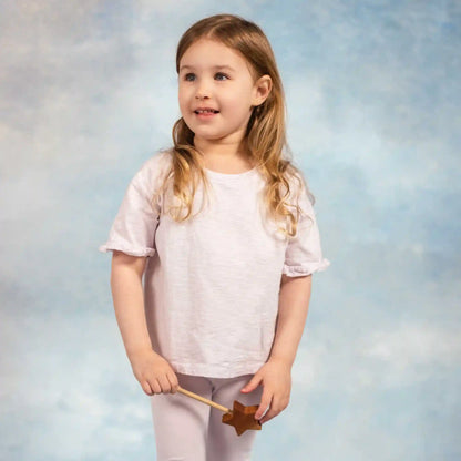 Drop Shoulder Ruffle T-Shirt