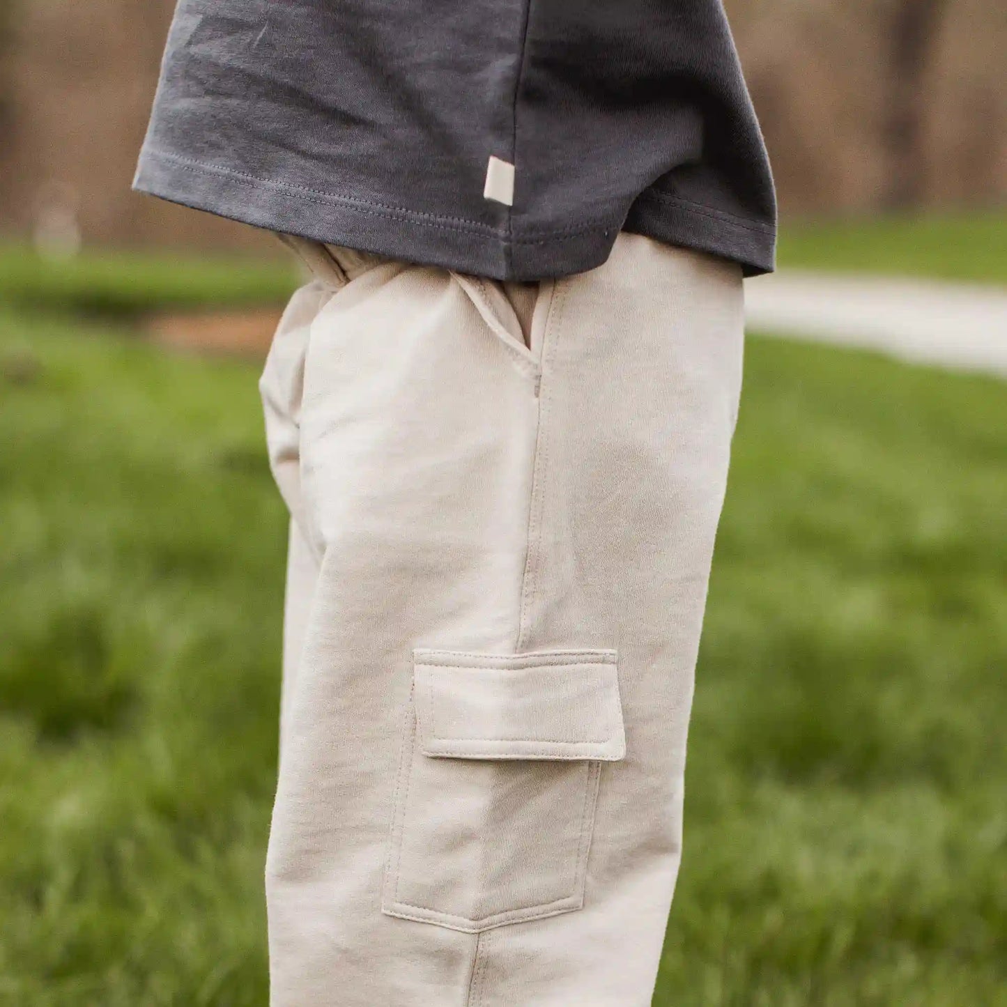 Organic Cotton Boy Wide Cargo Pant
