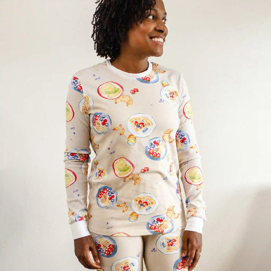 Breakfast In Bed Mommy & Me Matching Organic Women's Pajamas