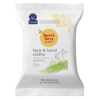 Burt's Bees Baby Face & Hand Cloths - 30 Wipes
