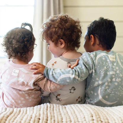 Celestial Moon polarbee™ Repreve® Microfleece Pajamas - Organic Rose