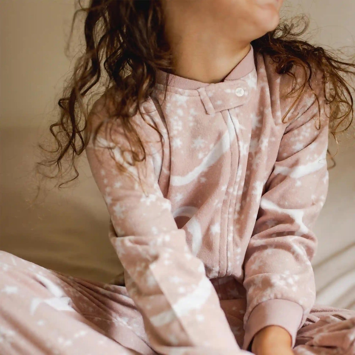 Celestial Moon polarbee™ Repreve® Microfleece Pajamas - Organic Rose