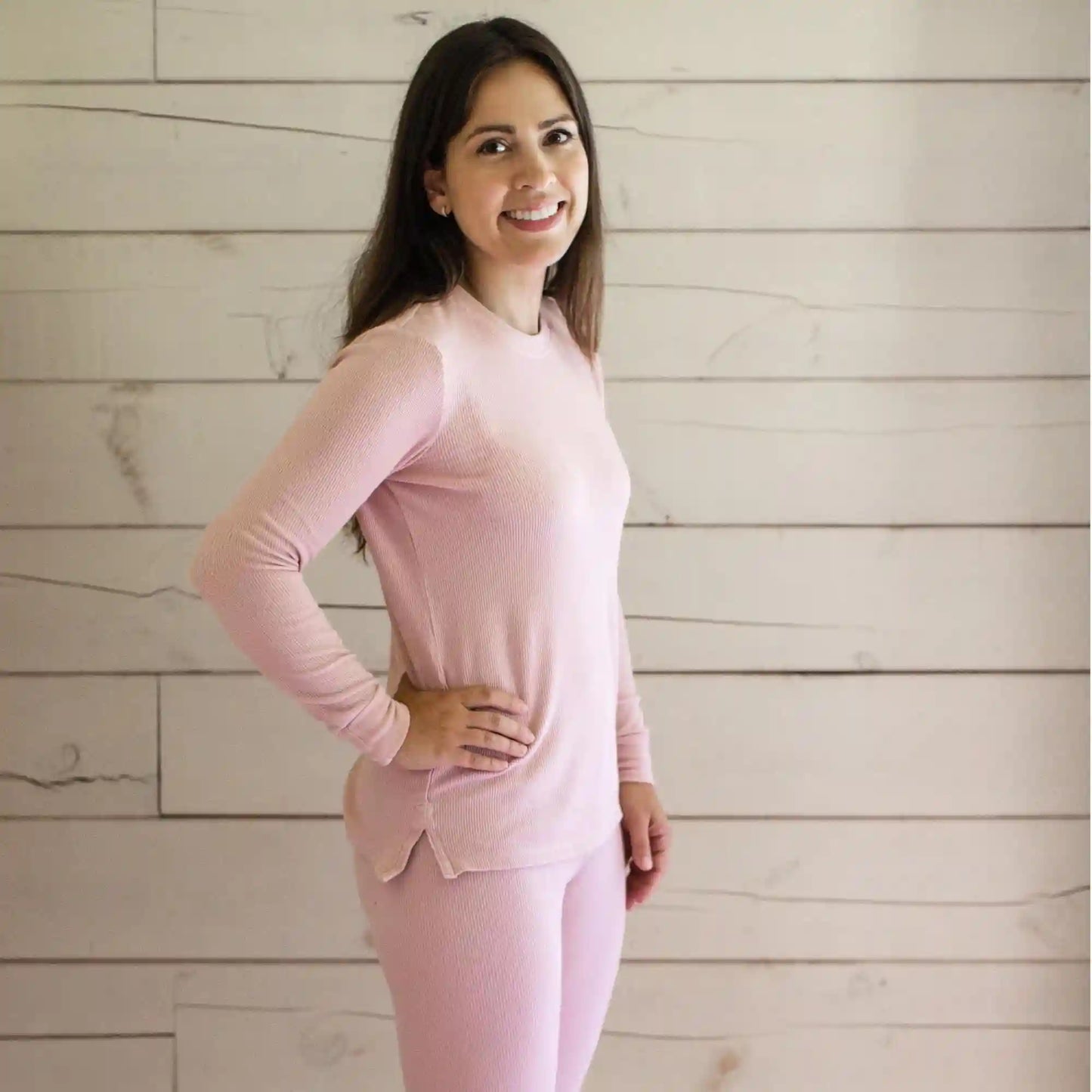 Honeysoft™ Mommy & Me Thermal Lyocell Adult Pajamas - Persian Rose