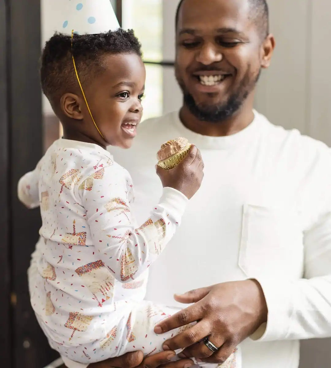 Birthday Cake Organic Two-Piece Long Sleeve Pajamas