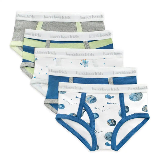 Planets & Space Shuttles Organic Cotton Toddler Boy Underwear 5 Pack
